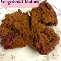 Pumpkin Cranberry Gingerbread Muffins